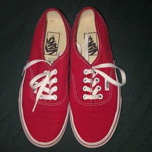 Red authentic vans